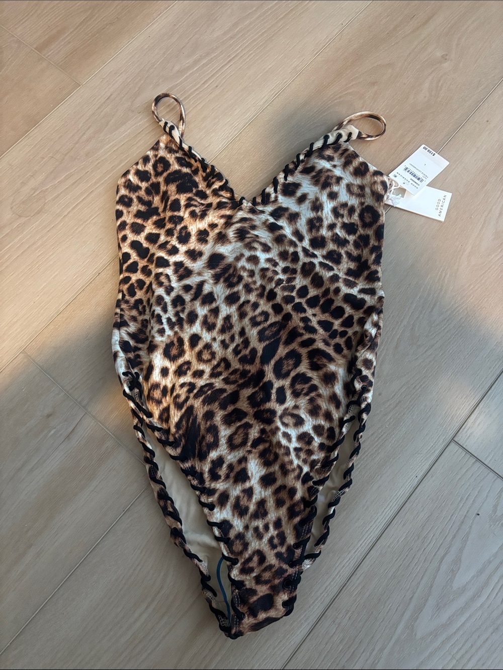 Good American Leopard Print One-Piece Swimsuit - Brown
